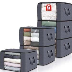 Fabric blanket bedding clothing storage bags 6pack Brand New